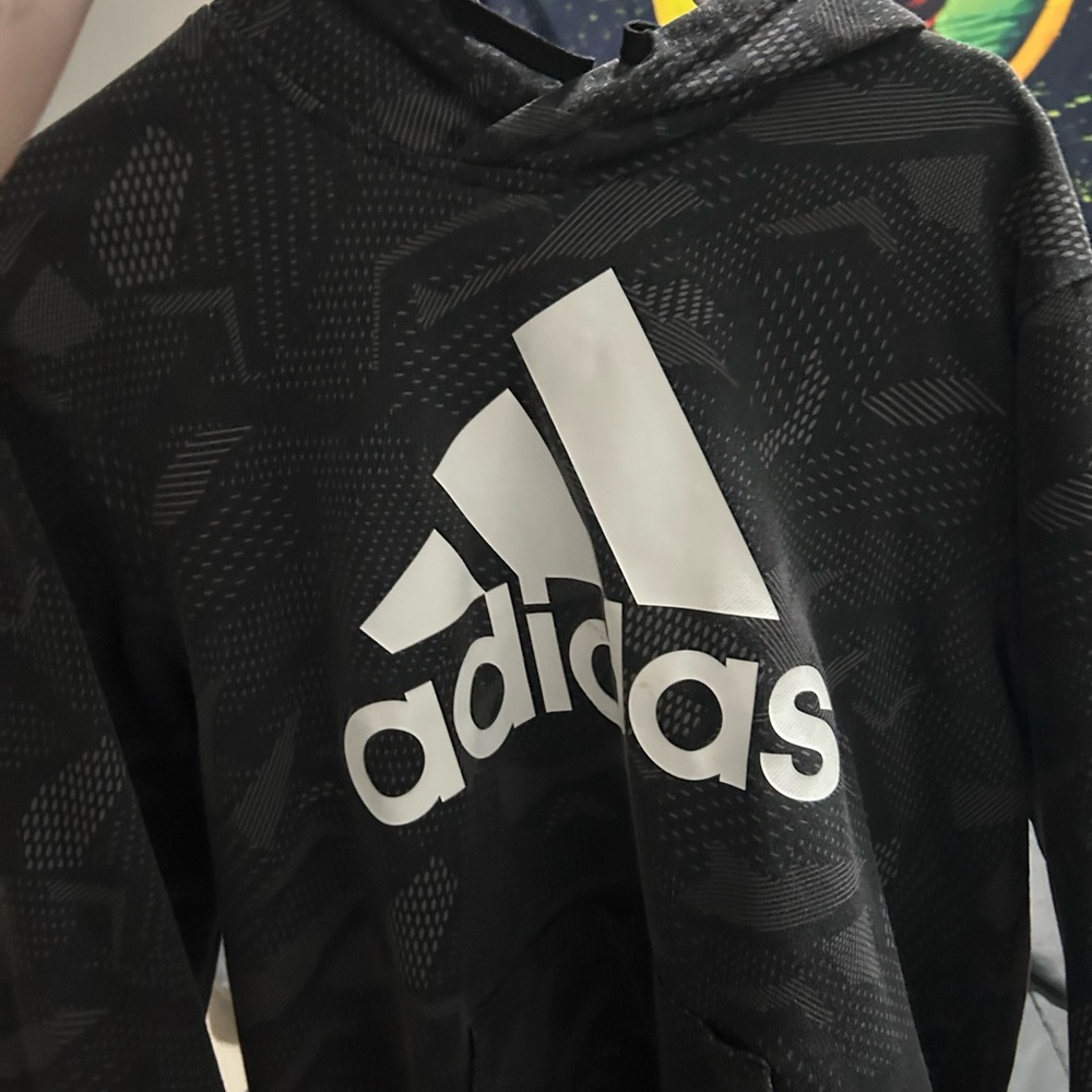 Adidas Black and White Hoodie